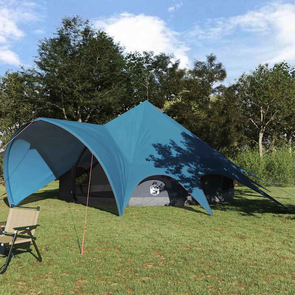 Vidaxl teepee tent met dak blauw en grijs 600 x 600 x 347 cm