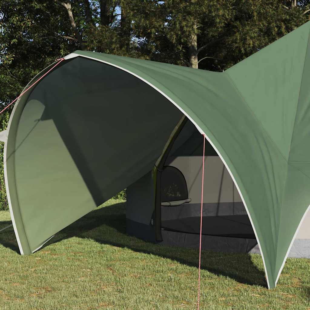 Vidaxl teepee tent met dak groen en grijs 600 x 600 x 347 cm