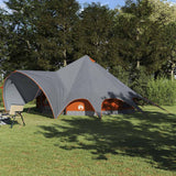 Vidaxl teepee tent met dak grijs en oranje 600 x 600 x 347 cm
