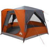 Vidaxl huisje tent met dak grijs en oranje 333 x 317 x 194 cm