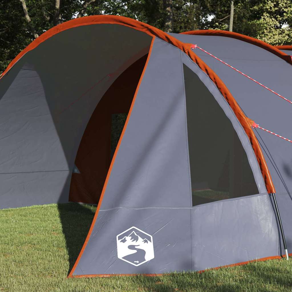 Vidaxl tunneltent met dak grijs en oranje 778 x 356 x 210 cm