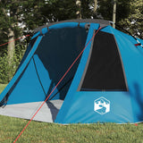 Vidaxl tunneltent met dak met opslag blauw en grijs 328 x 228 x 115 cm