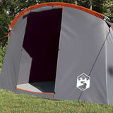 Vidaxl tunneltent met dak grijs en oranje 318 x 275 x 140 cm