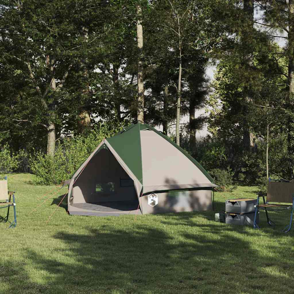 Vidaxl teepee tent met dak groen en grijs 490 x 410 x 210 cm