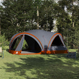 Vidaxl gezinstent met dak grijs en oranje 460 x 430 x 214 cm