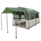 Vidaxl gezinstent met dak met opslag groen en wit 324 x 255 x 230 cm