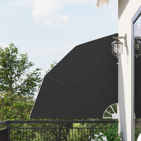 Vidaxl balkon privacy scherm 140 x 140 cm polyester zwart