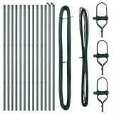 Vidaxl afrasteringspaal 13 pcs groen staal