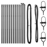 Vidaxl afrasteringspaal 13 pcs grijs staal