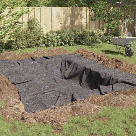 Vidaxl vijver vlies 1 x 50 m polyester en katoen grijs