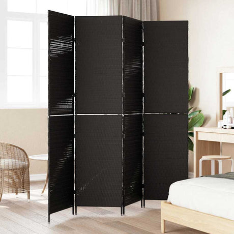 Vidaxl kamerverdeler zwart 195 x 180 cm poly rattan