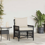 Vidaxl tuinstoel zwart poly rattan