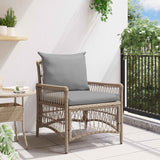 Vidaxl tuinstoel beige poly rattan