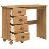 Vidaxl schrijfbureau askim bruin 95 x 40 x 75 cm massief grenenhout
