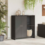 Vidaxl opbergkast met plank met opslag zwart 100 x 36 x 102 cm rattan