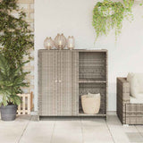 Vidaxl opbergkast met plank lichtgrijs 100 x 36 x 102 cm rattan