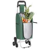 Vidaxl winkel trolley groen 39,5 x 33 x 93 cm oxford stof