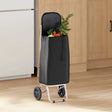 Vidaxl winkel trolley zwart 35 x 28 x 92 cm oxford stof