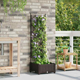 Vidaxl tuin bloempot bruin 40 x 40 x 125,5 cm staal