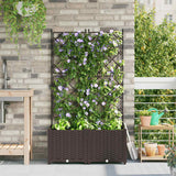 Vidaxl plantenbak 2 st bruin 80 x 40 x 143 cm pp