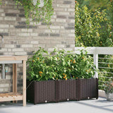 Vidaxl plantenbak 3 st bruin 120 x 40 x 37,5 cm pp