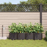 Vidaxl tuin bloempot 4 pcs bruin staal