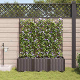 Vidaxl plantenbak 3 st bruin 120 x 40 x 142 cm pp