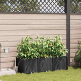 Vidaxl plantenbak 3 st zwart 120 x 40 x 37,5 cm pp