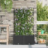 Vidaxl plantenbak 2 st zwart 80 x 40 x 142 cm pp