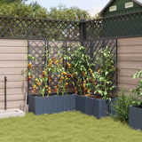 Vidaxl plantenbak 5 st grijs 120 x 120 x 143 cm pp