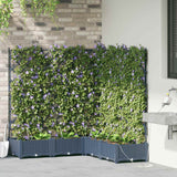 Vidaxl plantenbak 5 st grijs 120 x 120 x 126 cm pp