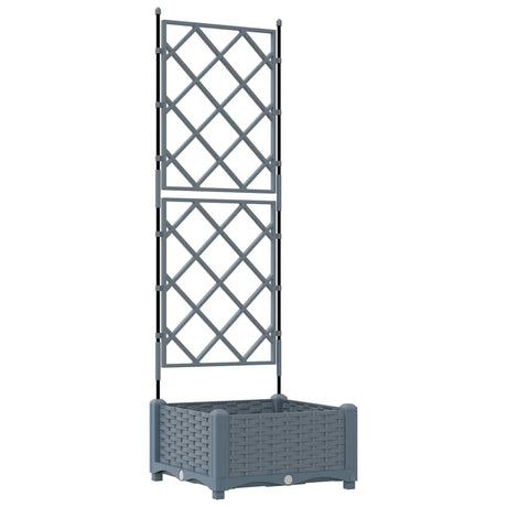 Vidaxl tuin bloempot licht grijs 40 x 40 x 125,5 cm staal