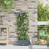 Vidaxl plantenbak lichtgrijs 40 x 40 x 126 cm pp