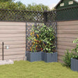 Vidaxl plantenbak 3 st lichtgrijs 80 x 80 x 142 cm pp