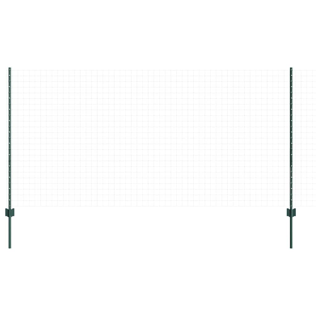 Vidaxl afrasteringspaal 11 pcs groen 120 cm staal