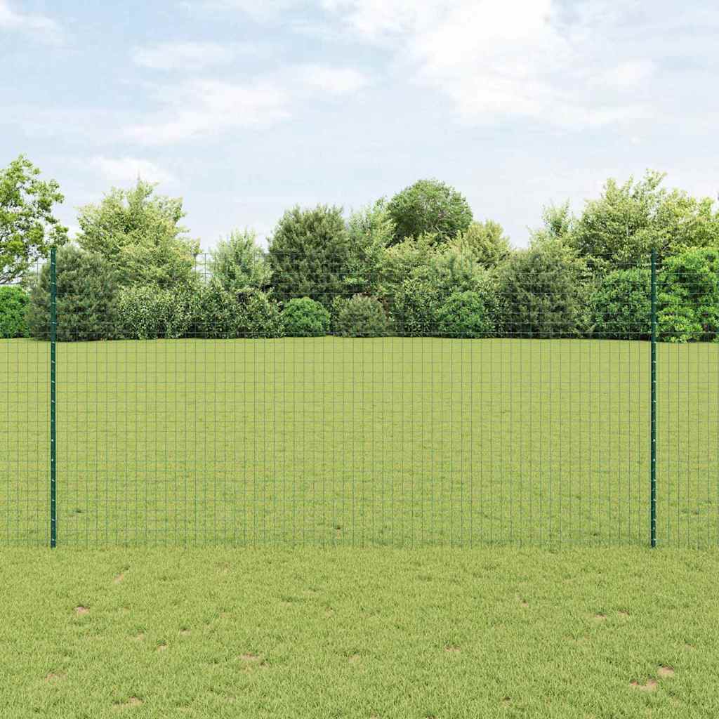 Vidaxl afrasteringspaal 5 pcs groen 160 cm staal
