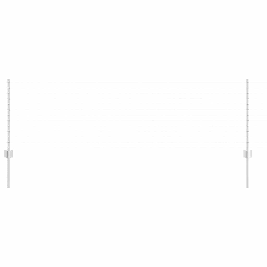 Vidaxl afrasteringspaal 11 pcs zilver 80 cm staal