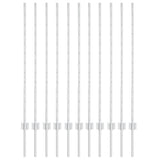 Vidaxl afrasteringspaal 11 pcs zilver 120 cm staal