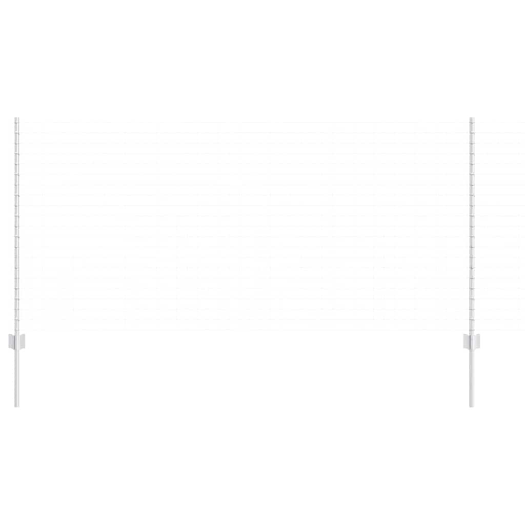 Vidaxl afrasteringspaal 11 pcs zilver 120 cm staal