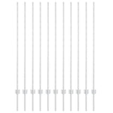 Vidaxl afrasteringspaal 11 pcs zilver 140 cm staal
