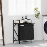 Vidaxl wasmand 1 vak met plank bruin eikenkleurig
