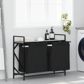 Vidaxl wasmand 2 vakken met plank grijs sonoma eiken