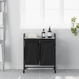 Vidaxl wasmand 2 vakken met planken grijs sonoma eiken