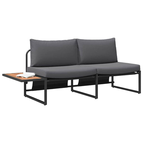 Vidaxl tuinbank met kussen antraciet 200,5 x 70 x 85,5 cm staal