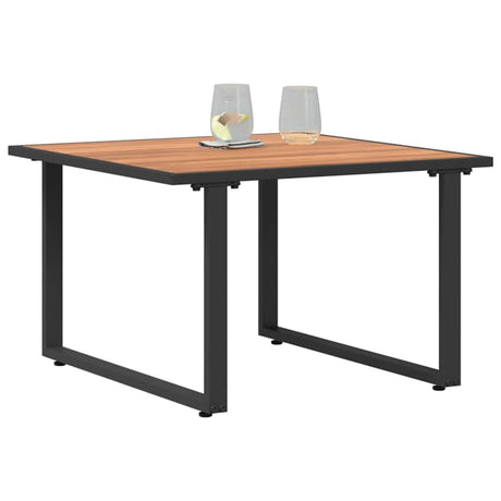 Vidaxl salontafel zwart en bruin 55 x 55 x 35 cm gepoedercoat staal