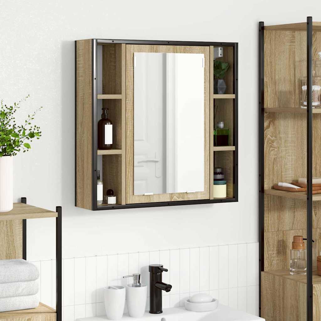 Vidaxl spiegelkast sonoma eiken 60 x 16 x 60 cm bewerkt hout