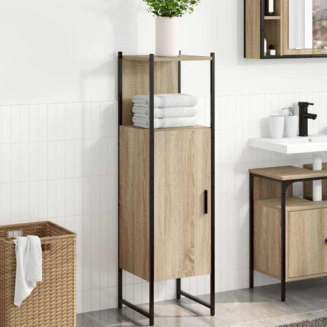 Vidaxl badkamer kast beige 33 x 33 x 120,5 cm bewerkt hout