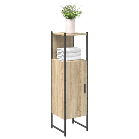 Vidaxl badkamer kast beige 33 x 33 x 120,5 cm bewerkt hout