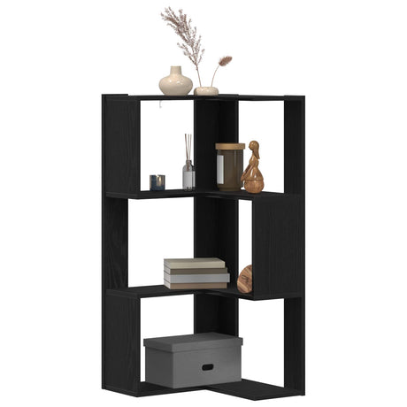 Vidaxl boekenkast 3-laags 50 x 50 x 102 cm zwart eiken