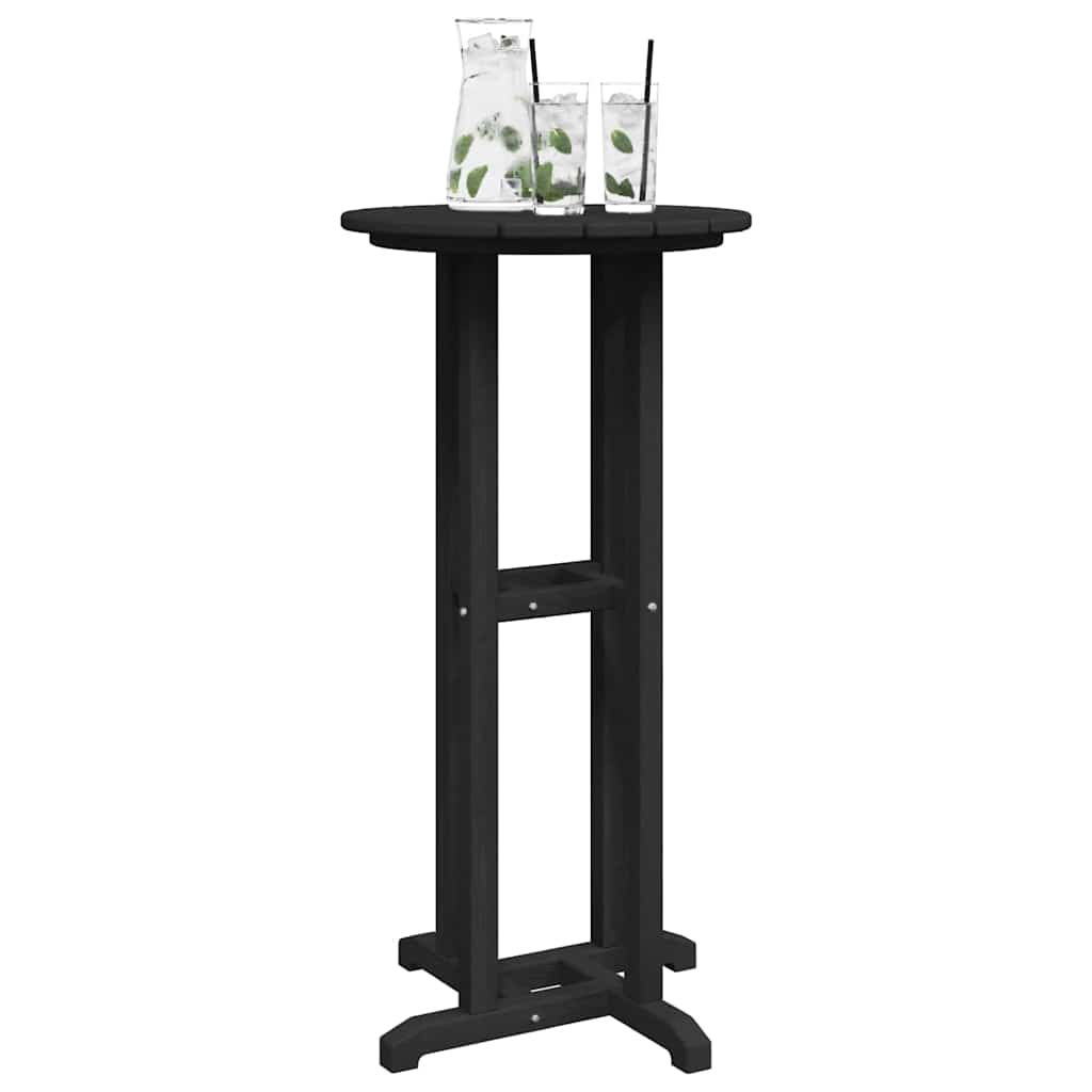 Vidaxl bartafel zwart 55 x 55 x 107 cm polyetheen